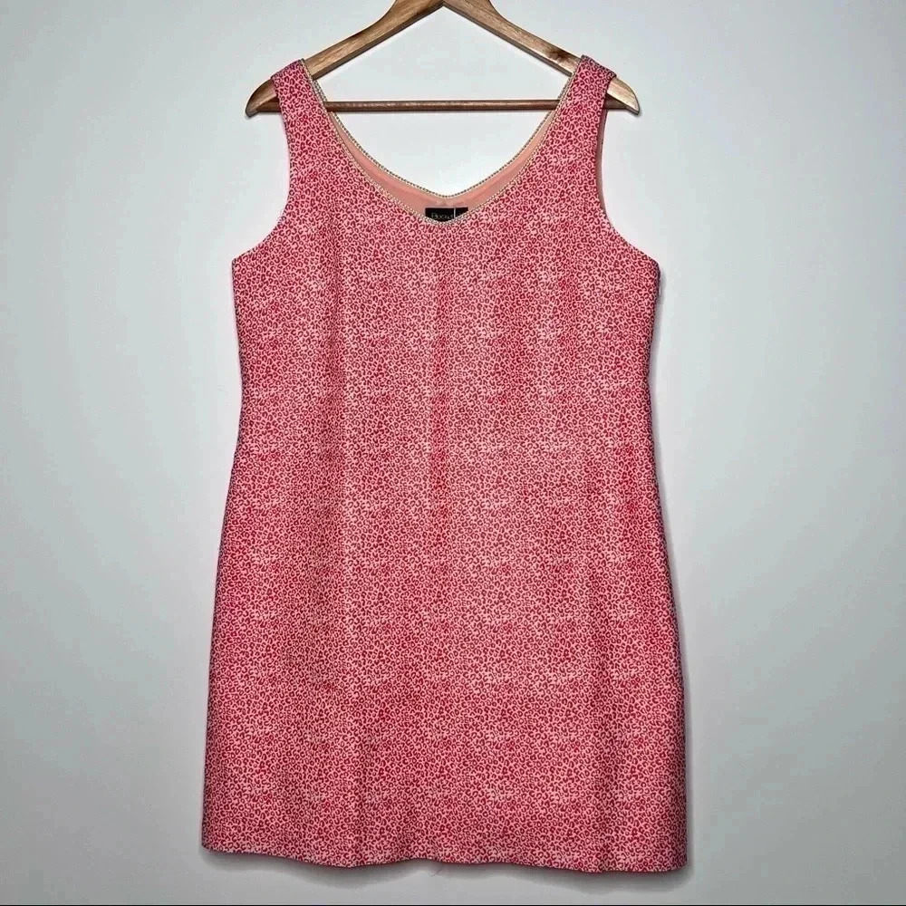 Buckley K NWT Coral Cheetah Print Shift Dress Size 12